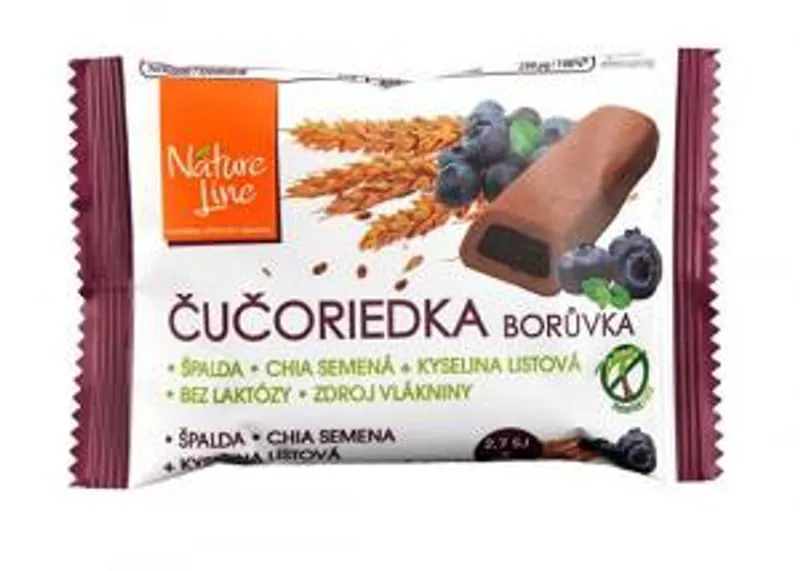 NATURE LINE Celozrnné sušenky s borůvkovou náplní 50g